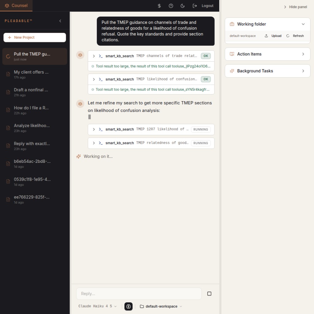 Pleadable app — step 2